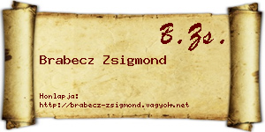 Brabecz Zsigmond névjegykártya
