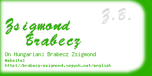 zsigmond brabecz business card